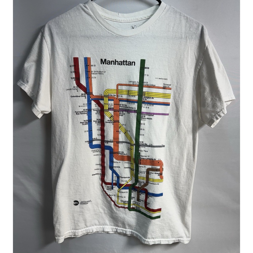NYC Subway Map T-Shirt – Official MTA Licensed Manhattan Transit Med Made In USA